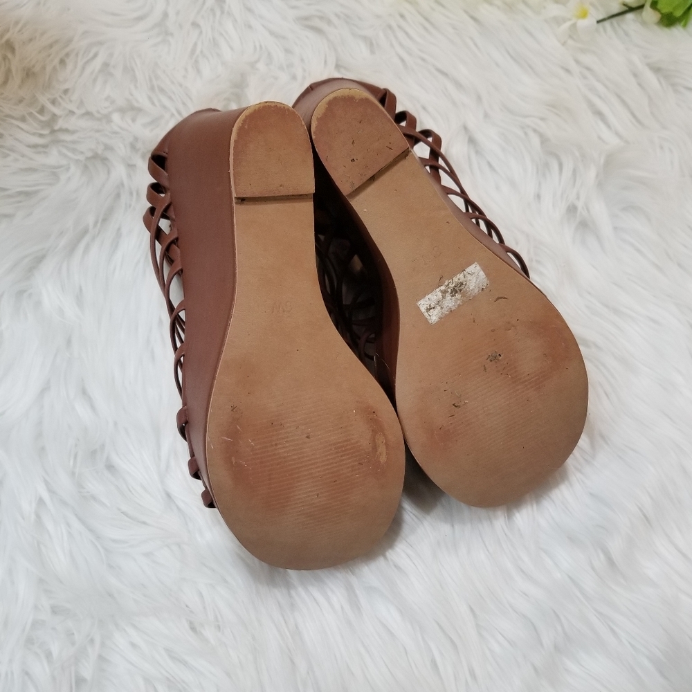 COPY - TORRID Platform Sandals With Strap Camel Color SIZE 8W. - Picture 15 of 17